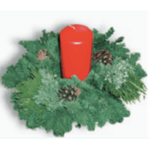 12″ Noble Candle Ring Wreath W/O Candle