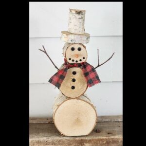 12″ Birch Snow man